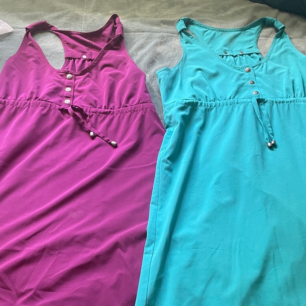 2 Athleta slip dresses.  Great for travel, beach, weekend.